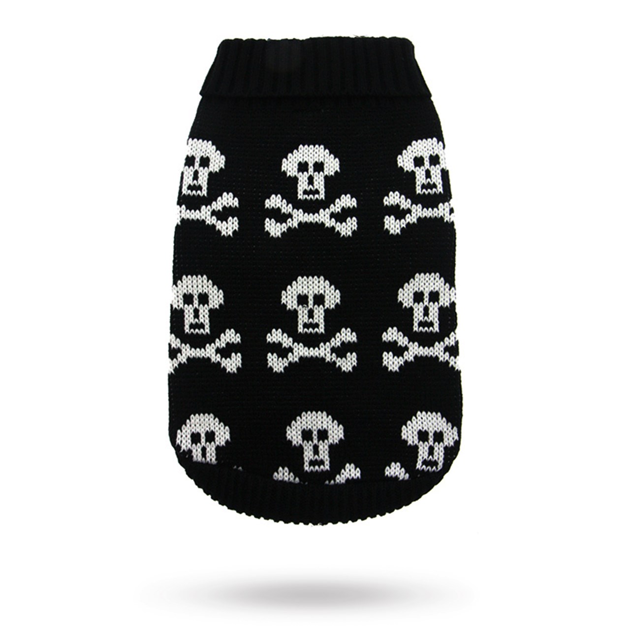 Black Skull - Stickad Hundtröja